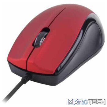 3B USB Wired Large Optical Mouse  MU110 Red